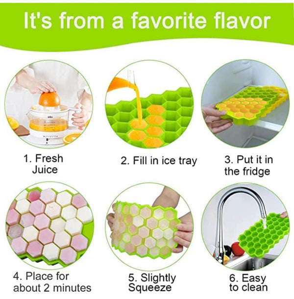 Green Silicon Honey Comb Ice Cube Tray