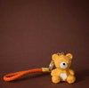 Brown Bear KEYCHAIN with Braded Straps