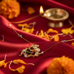 Ganesha Pendant Blue Gem Stone