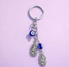 Evil eye KEYCHAIN with multiple ganesha charms