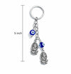 Evil eye KEYCHAIN with multiple ganesha charms