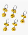Triple Smiley Face Keychain Cute emoji