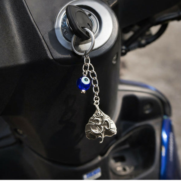 Om blue evil KEYCHAIN