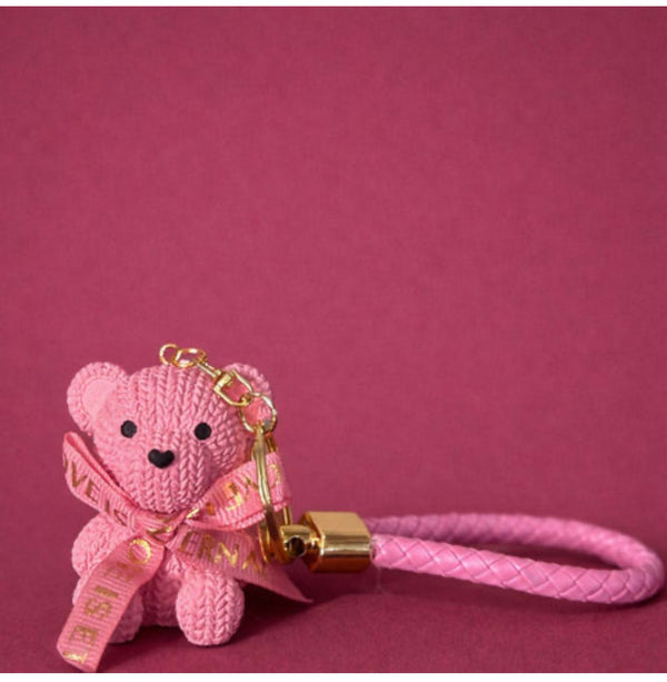 Pink Teddybear KEYCHAIN Crossaide