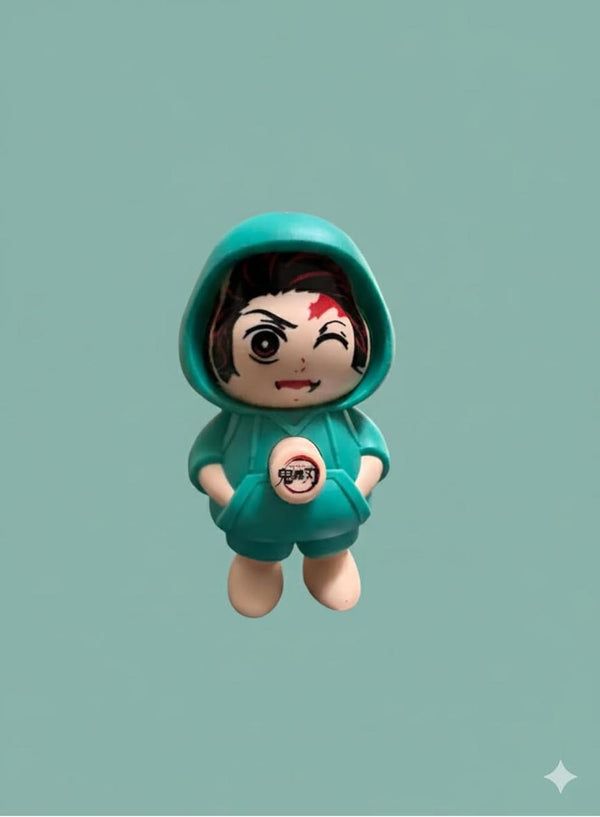 Cartoon Action Figure Changing Face Keychain