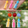 Cartoon Star Glass Bottle Keychain