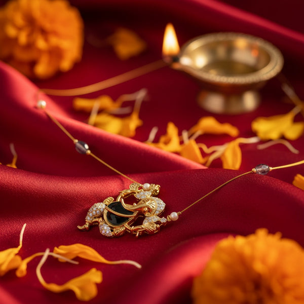 Ganesha Pendant Blue Gem Stone