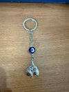 Om blue evil KEYCHAIN