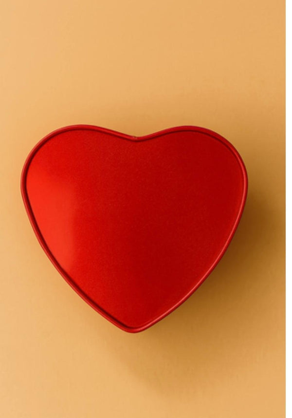 RED HEART box with teddy bear a surprise gift