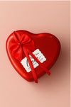 RED HEART box with teddy bear a surprise gift