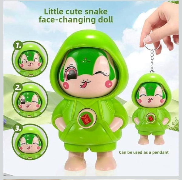 Cartoon Action Figure Changing Face Keychain
